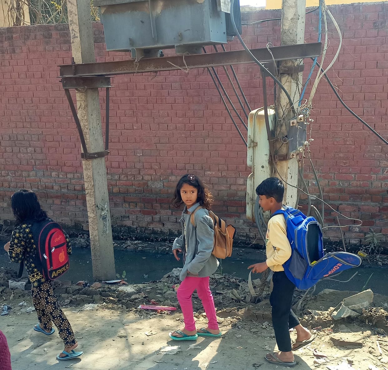 Fear of accident due to transformers installed at the main gate of schools
