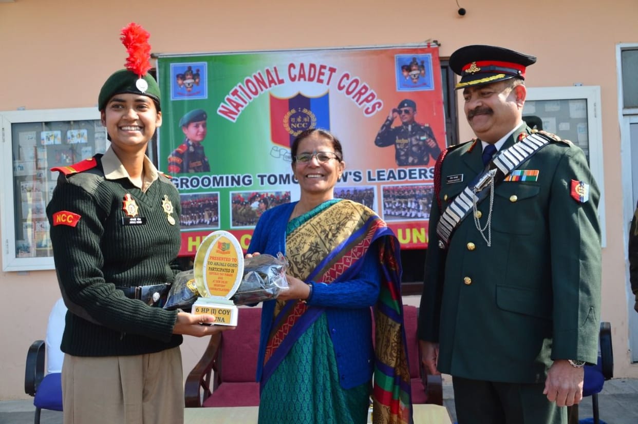 ncc unit una honoured to cadate anjli