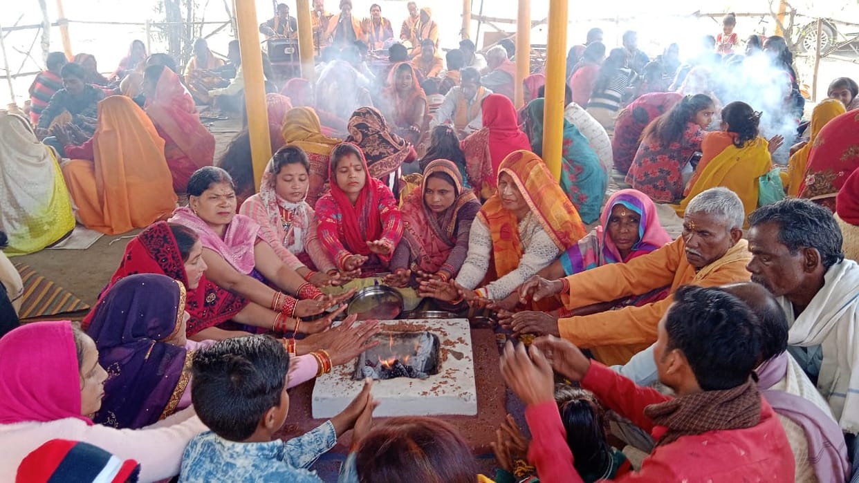 Youth did collective mantra writing on the anniversary