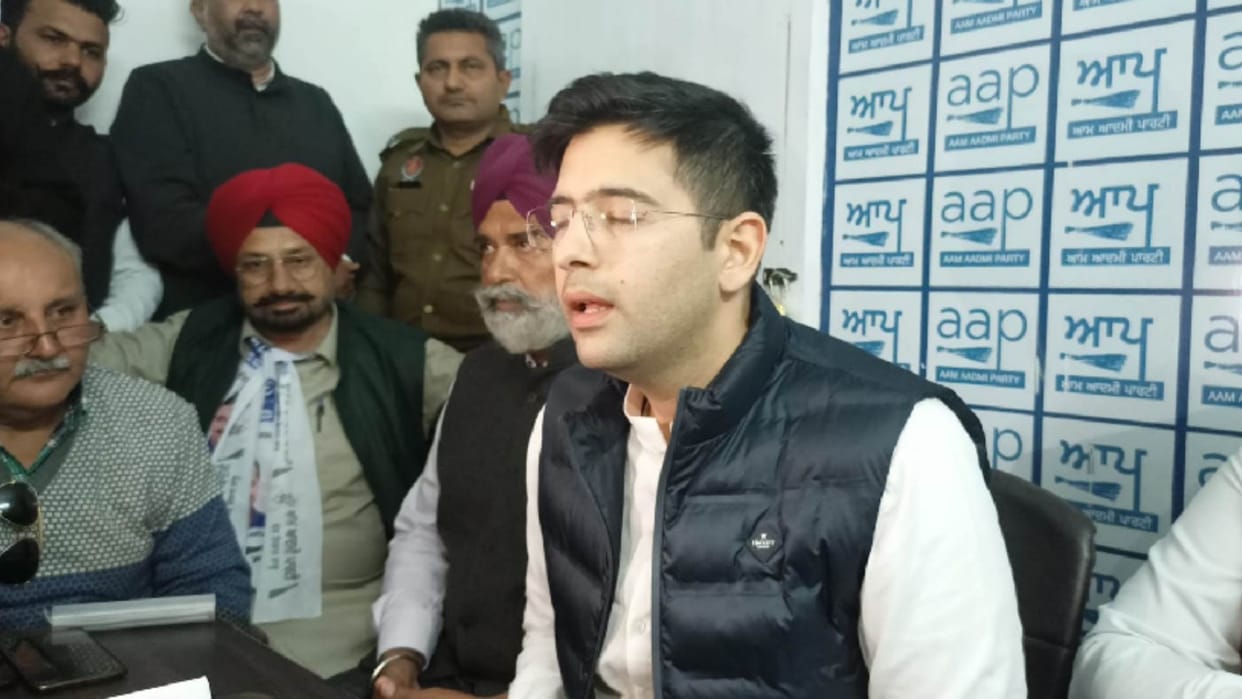 Aam Aadmi Party leader Raghav Chadha targeted Congress