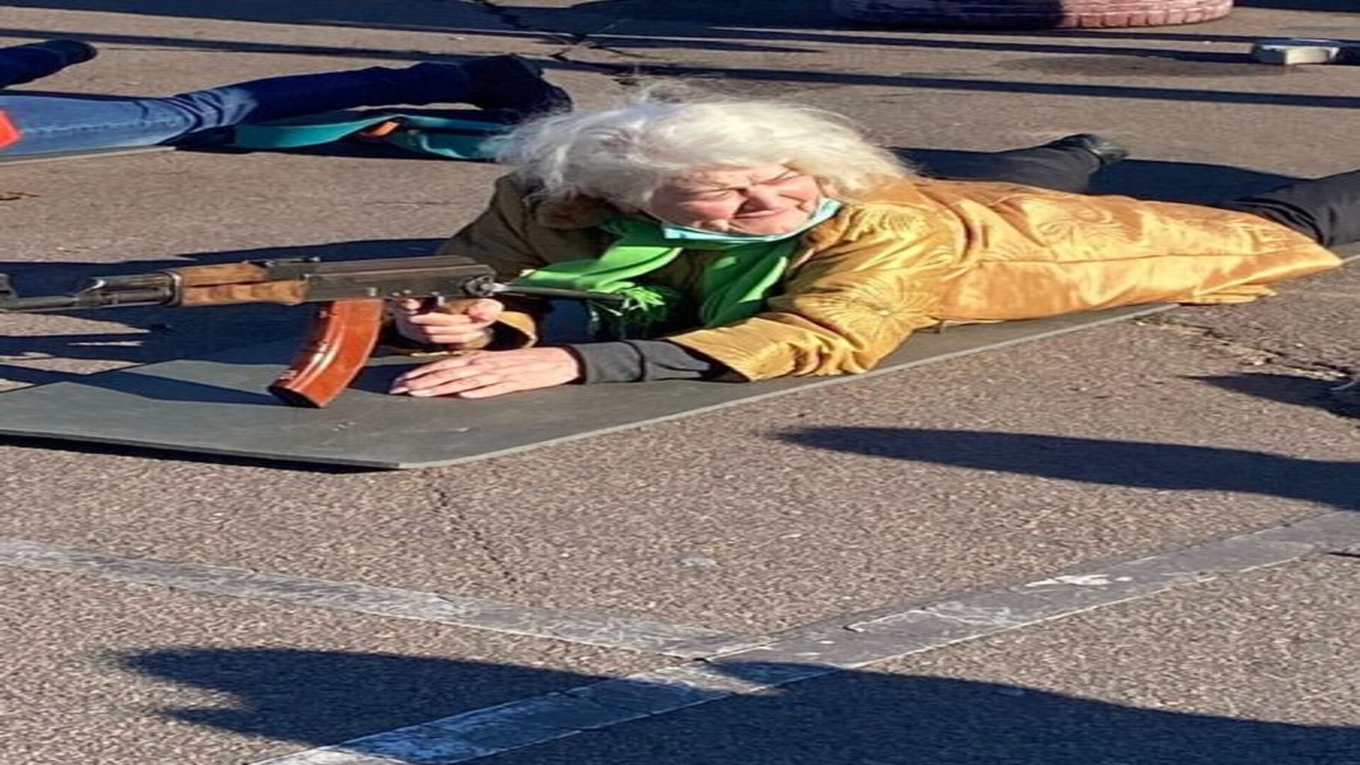 In Ukraine 79 year old woman gets training with AK 47 know the reason behind it