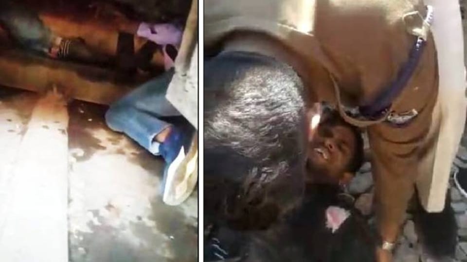 youth injured by train during saving woman life in jhansi