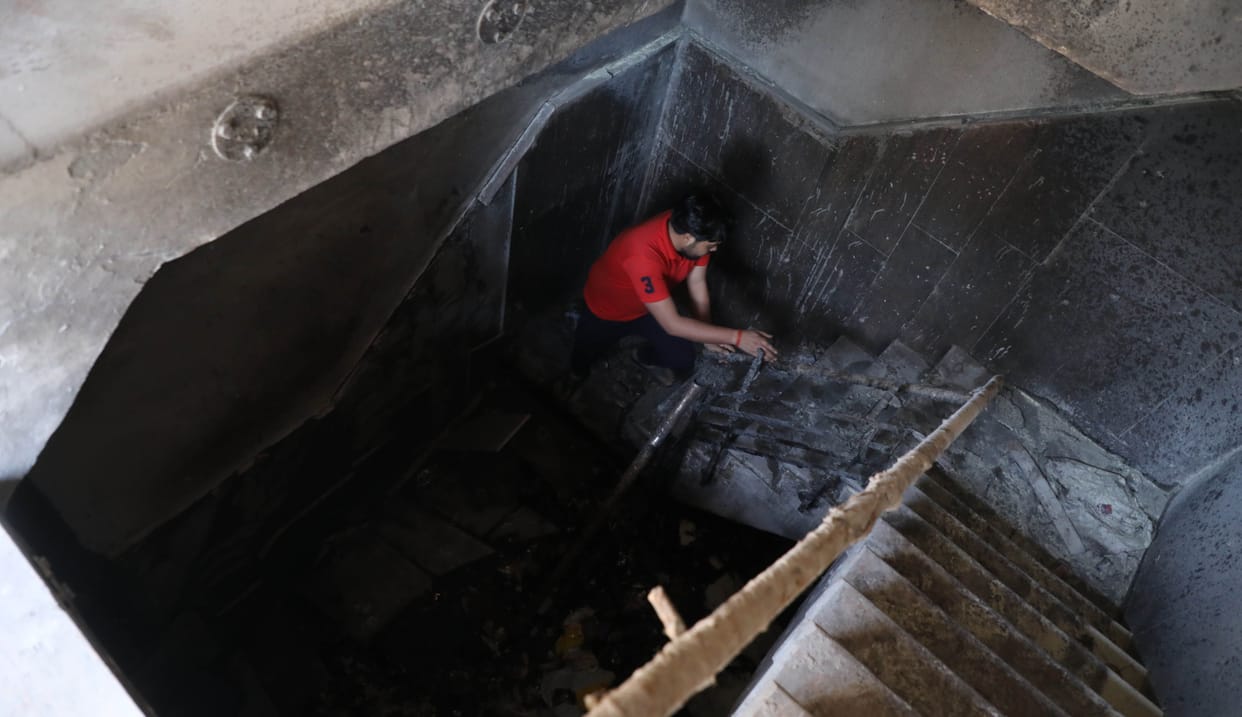 Fire broke out in district hospital premises, patients were evacuated due to smoke