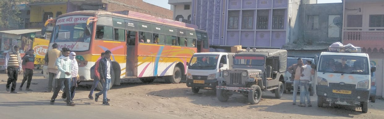 Villagers forced to walk on staggered vehicles risking their lives