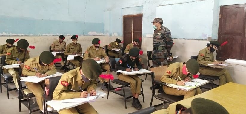 NCC cadets gave A certificate exam