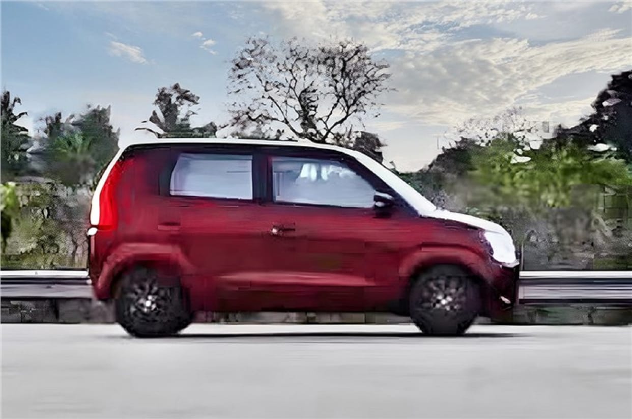 Maruti Wagon R Facelift Spied 2022 Maruti WagonR facelift spotted during commercial TVC shoot