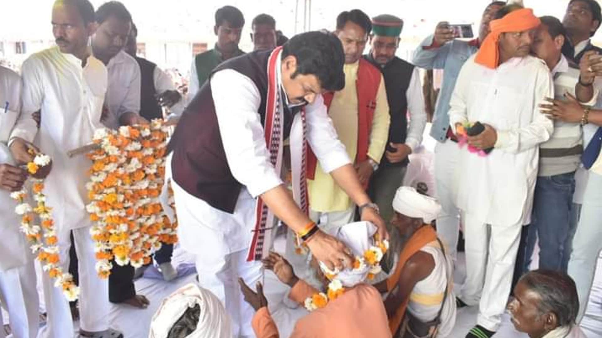 Sagar: Sant Ravidas Jayanti celebrated in Rahatgarh, Minister Govind Singh Rajput said – Sant Ravidas showed the path of devotion