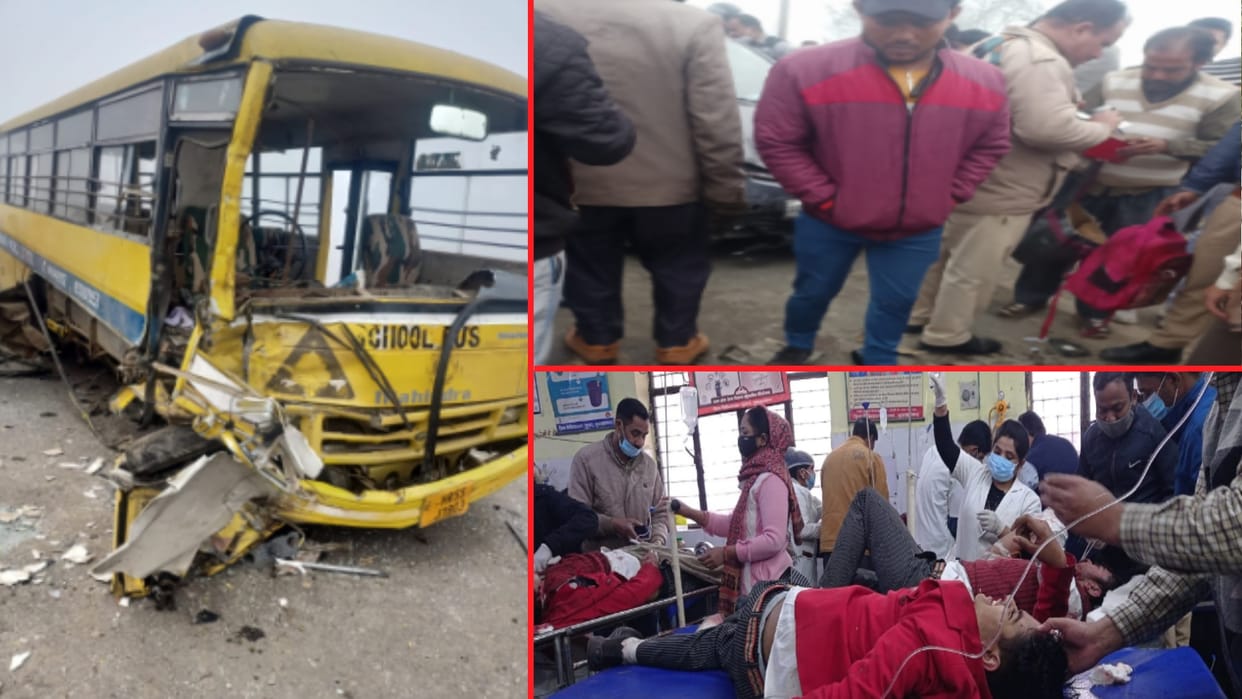 Accident in Muzaffarnagar: two children have died many students injured see photos