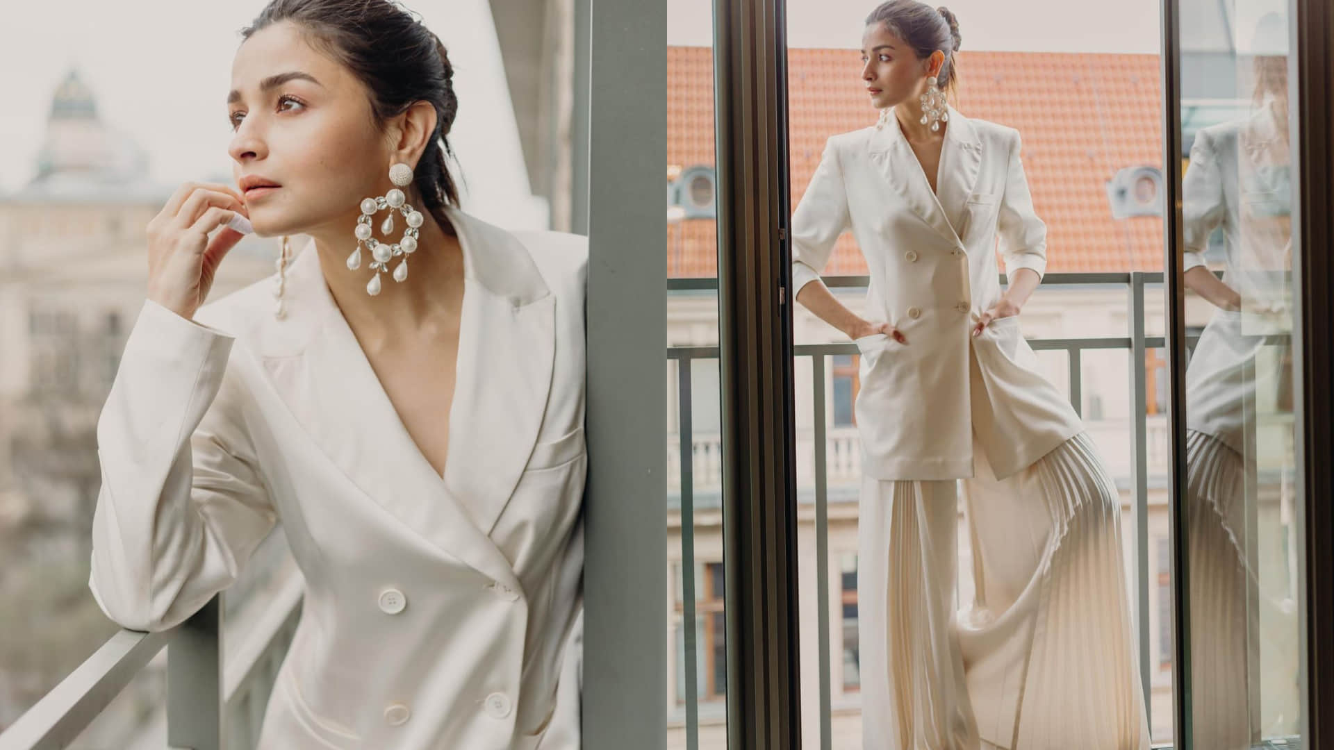 alia bhatt elegant look in white saree from indian designer at berlin film festival