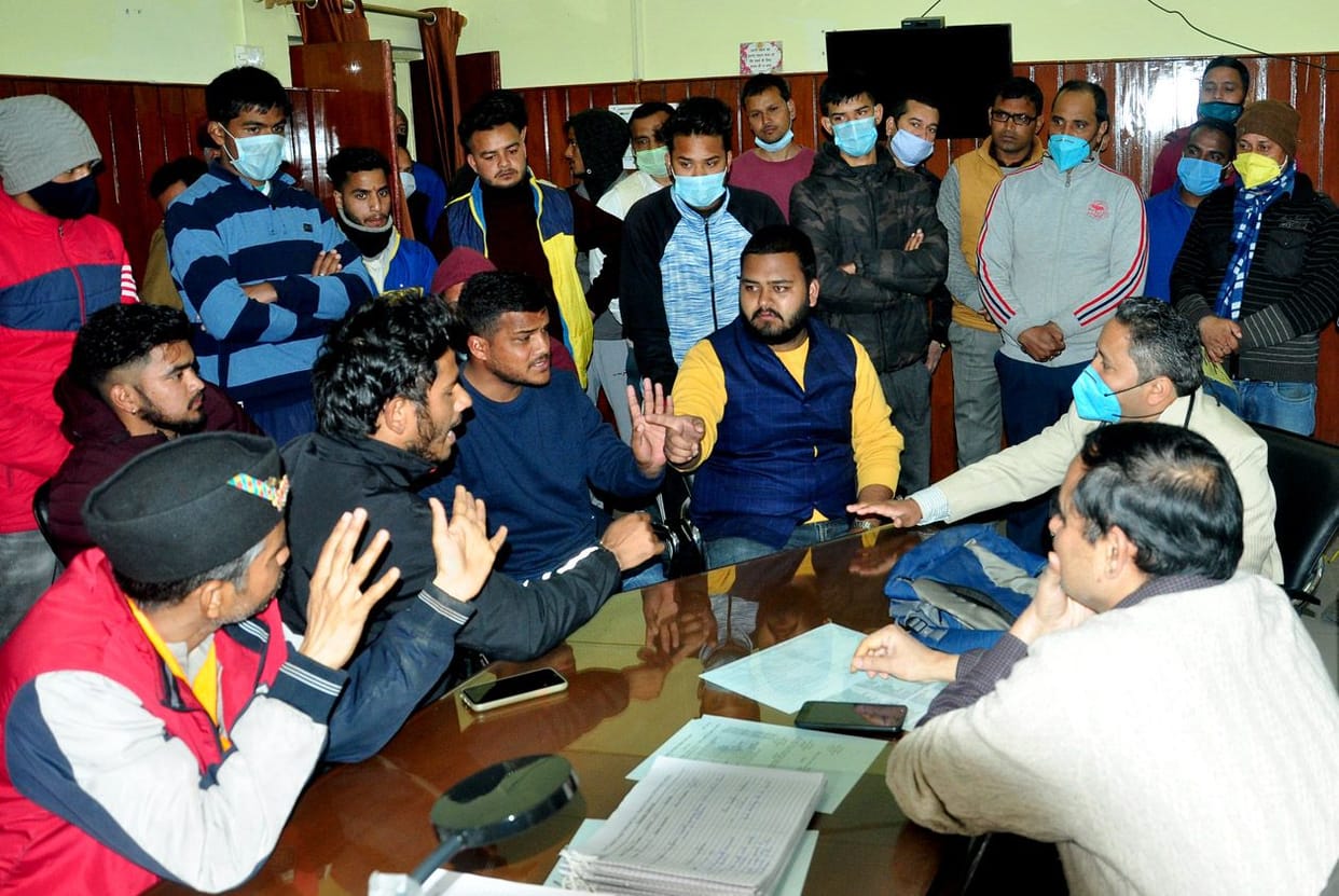 Uproar over non-conduct of rapid antigen test in base hospital