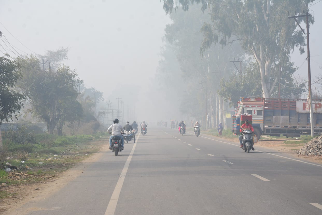 Dense fog remained for two hours in the morning