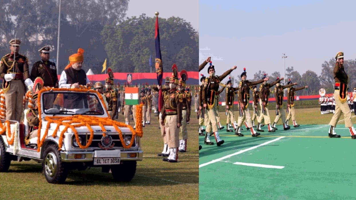 Delhi Police 75th raising day Union home minister shah took parade salute commissioner Asthana says 25 percent women employee in force till 2025