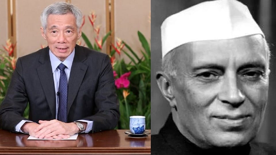 Singapore pm Lee Hsien Loong invoked India first prime minister Jawaharlal Nehru during debate in Parliament