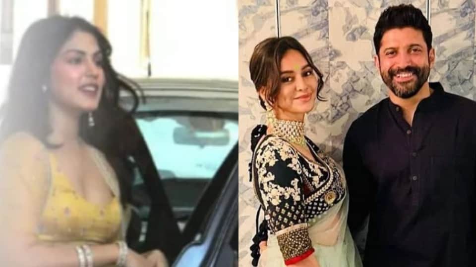 Farhan Akhtar and Shibani Dandekar Haldi Ceremony Rhea Chakraborty spotted at function