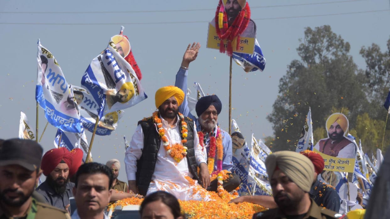 Bhagwant Mann road show in Raikot