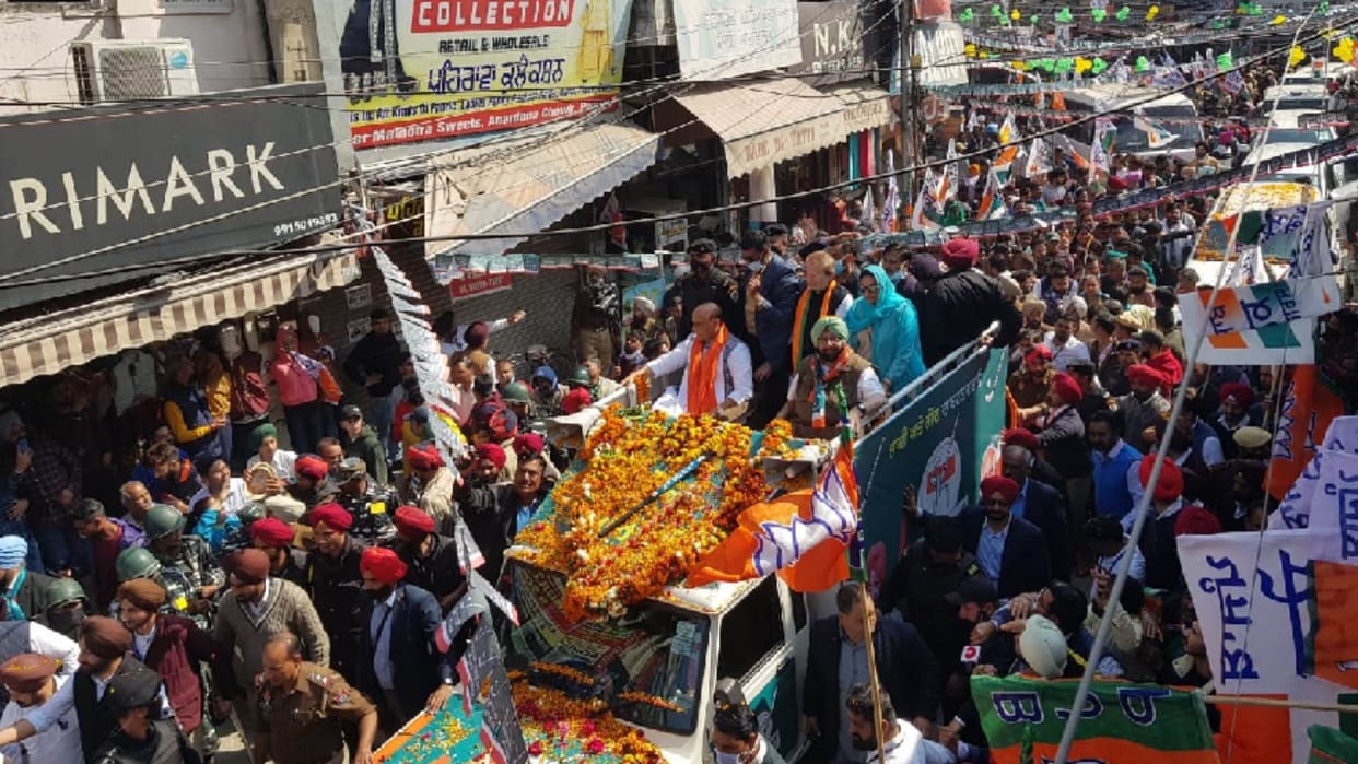 Rajnath Singh targets Congress in Patiala