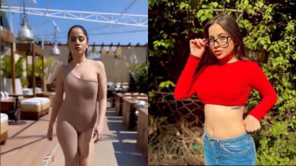 Urfi Javed wore a nude color bold dress social media users said shameless