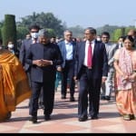 सीजेआई एनवी रमना परिवार के साथ पहुंचे राष्ट्रपति भवन