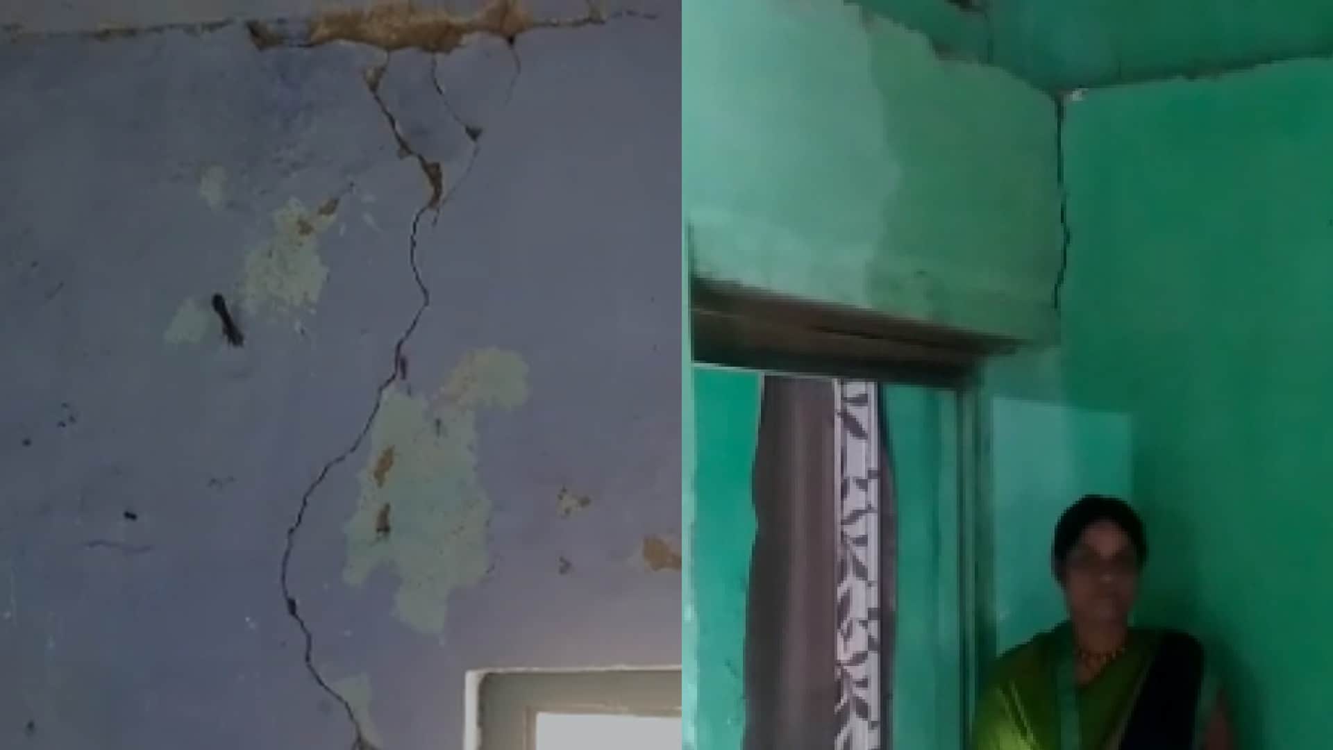 Balaghat: Villagers of Tirodi upset due to explosion in manganese mine, cracks coming in houses, sitting on dharna