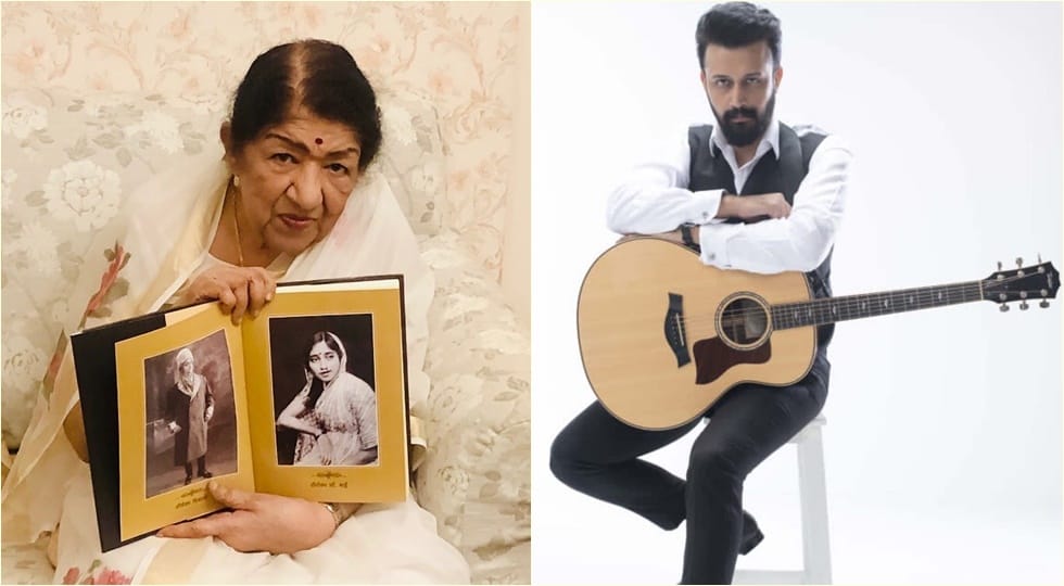 Singer Atif Aslam pays musical tribute to Lata Mangeshkar Viral Video