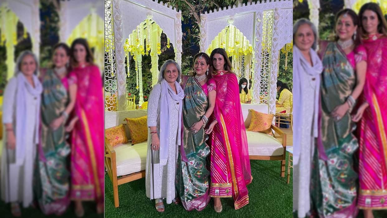 Shweta Bachchan Nanda shares picture of Anmol Ambani's Mehndi ceremony with mother Jaya Bachchan and Tina Ambani