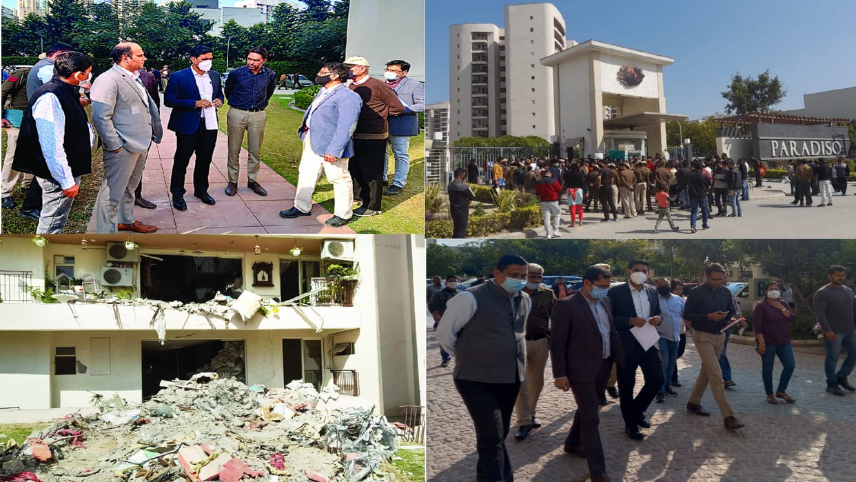 Gurugram chintels Paradiso flats collapsed Experts from IIT Delhi took stock