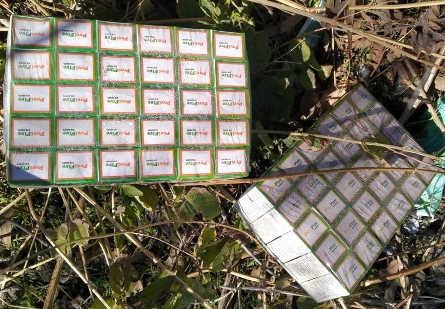 Expired medicines thrown in the drain