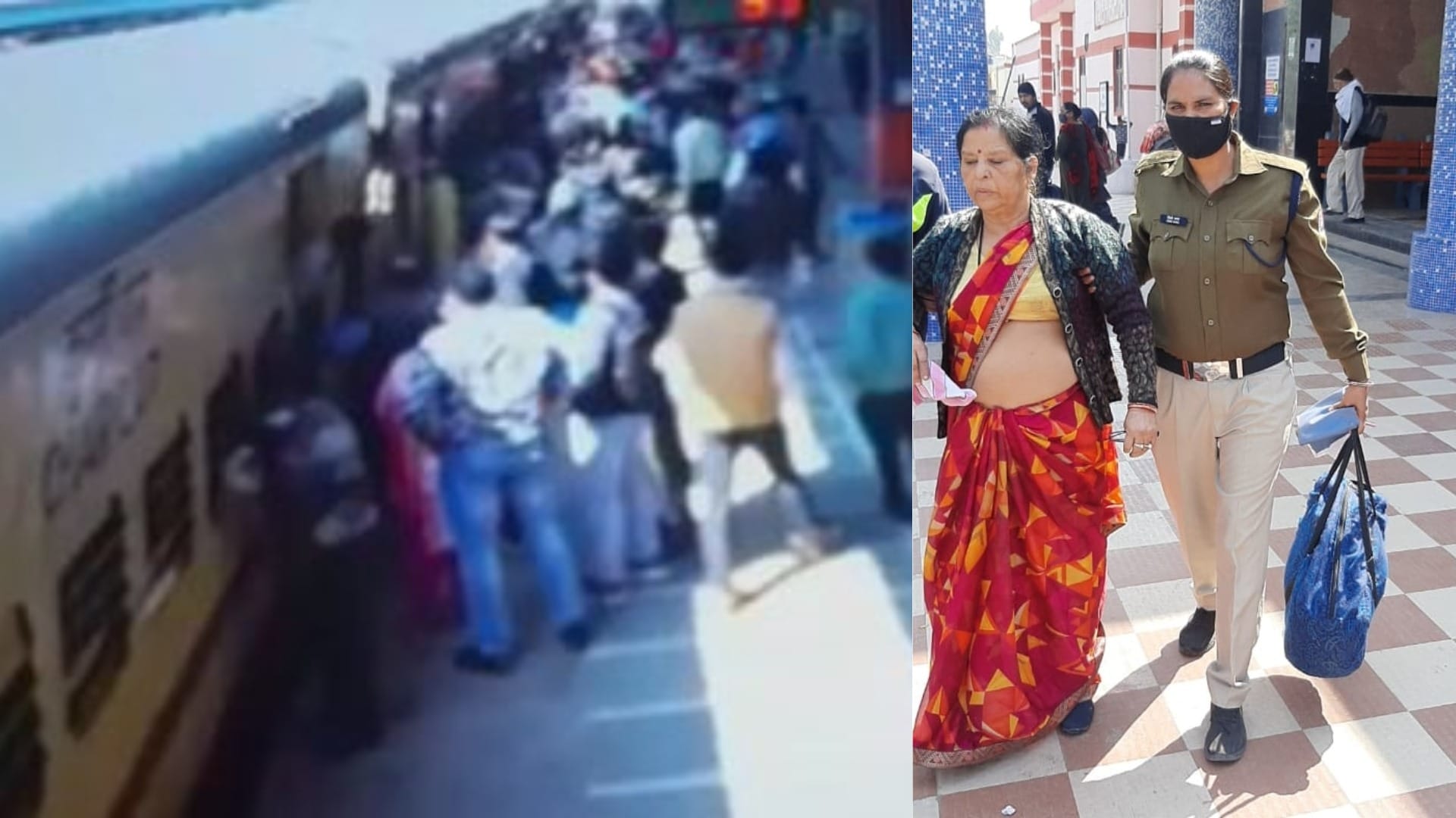 Woman constable saves passenger life in  Rohtak of Haryana
