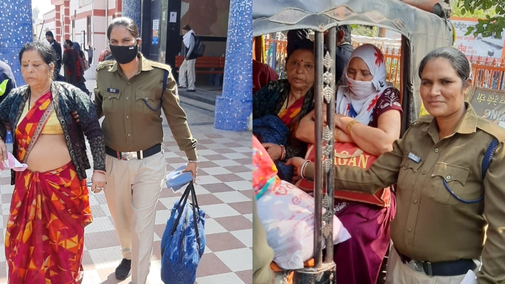 Woman constable saves passenger life in  Rohtak of Haryana