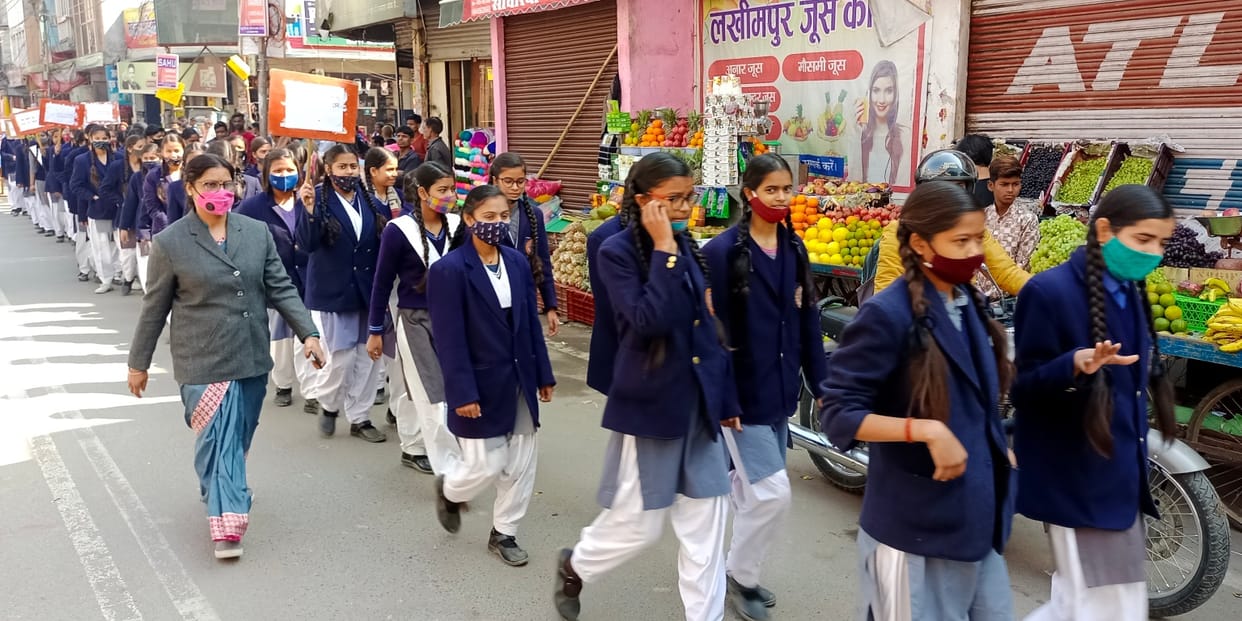 Children took out rally and made them aware about voting