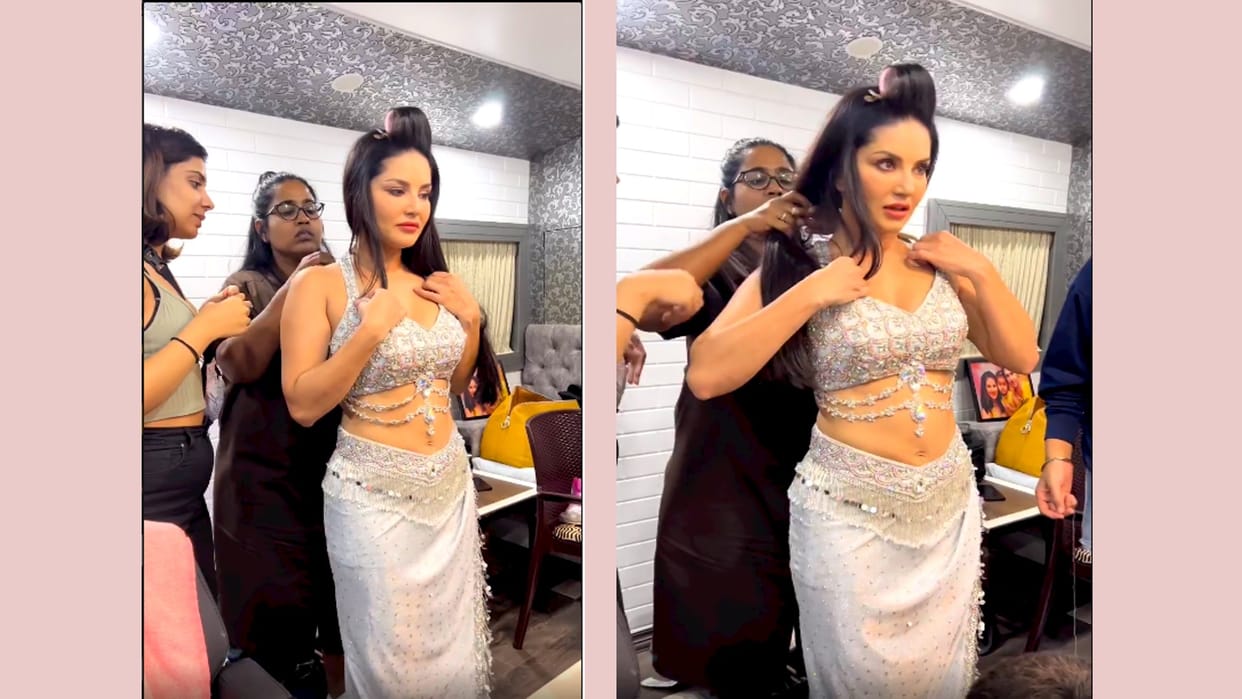 sunny Leone upset for her unfit traditional outfit she said this is the problem with indian dress