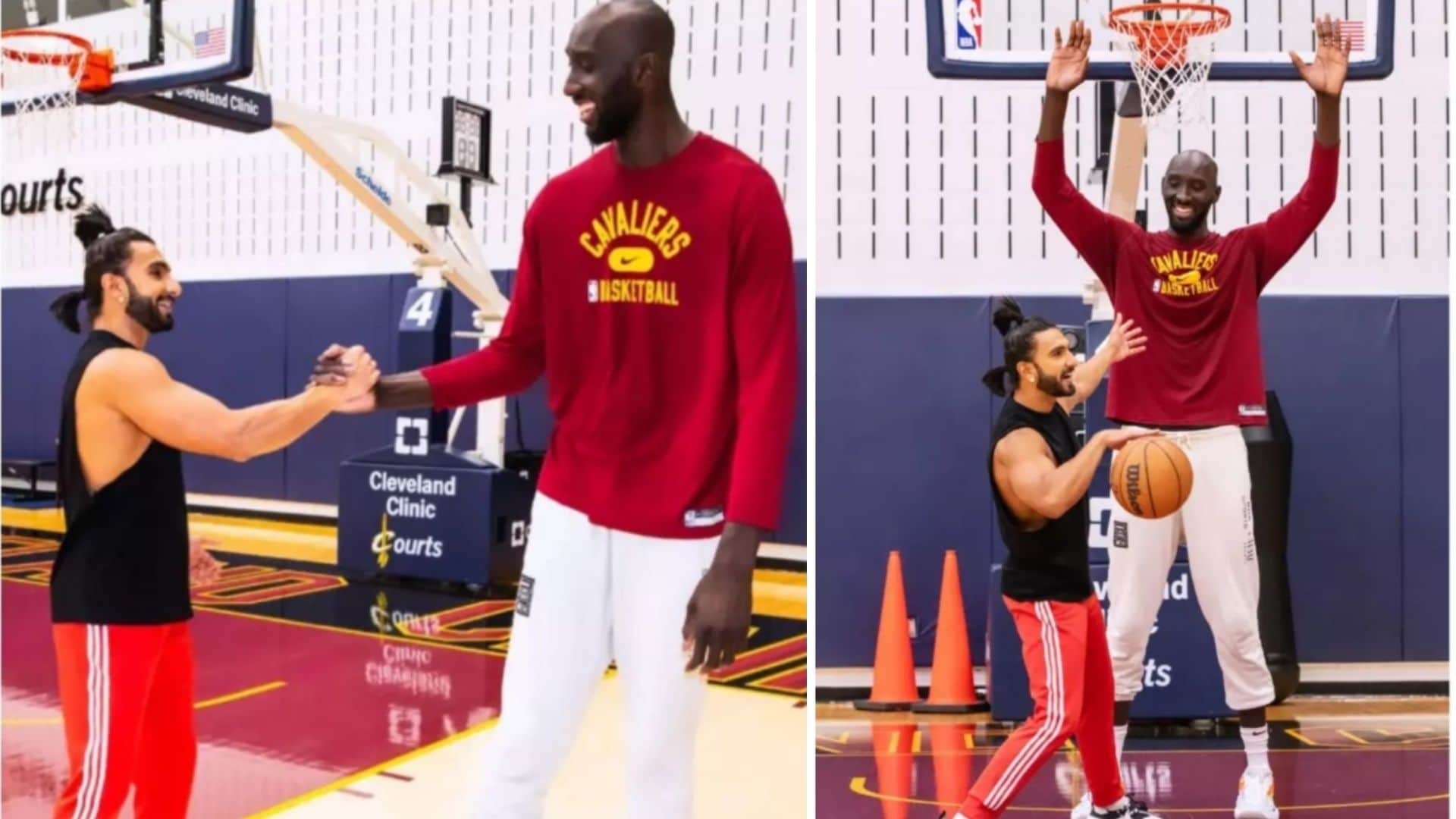 Actor Ranveer Singh participated in the NBA All-Star game in Cleveland See Pics