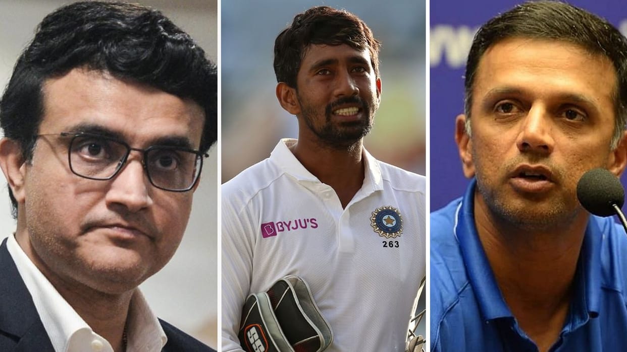 BCCI may ask explanation from Wriddhiman saha on Comment on Sourav Ganguly and Rahul Dravid