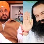 मुख्यमंत्री चरणजीत सिंह चन्नी और डेरा प्रमुख राम रहीम।