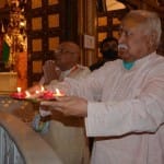 उज्जैन के इस्कॉन मंदिर पहुंचकर संघ प्रमुख ने की आरती