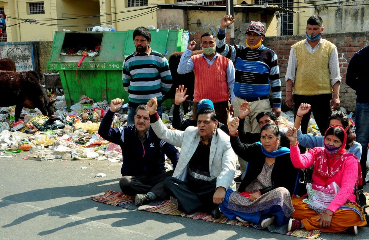 The anger of the townspeople erupted for not picking up the garbage.