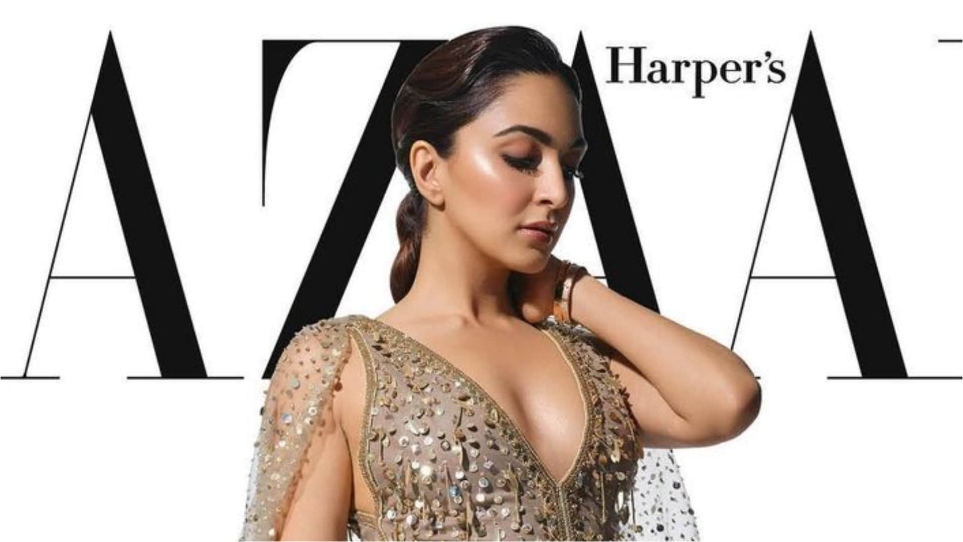 Actress Kiara Advani Photoshoot in Transparent Dress for magazine