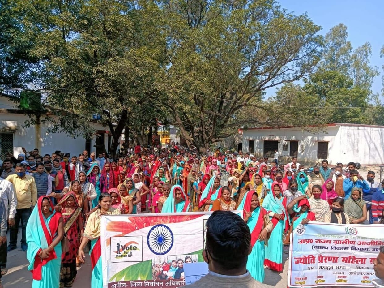 Employees took out voter awareness rally