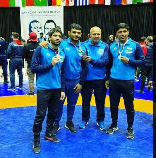 Three wrestlers including Ravi Dahiya won medals in Bulgaria