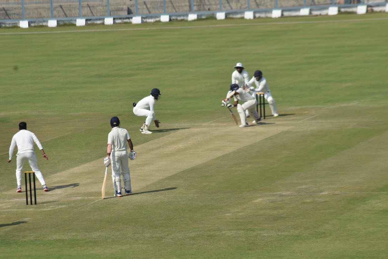 Assam had to follow-on, lost 3 wickets for 82 runs in the second innings as well.