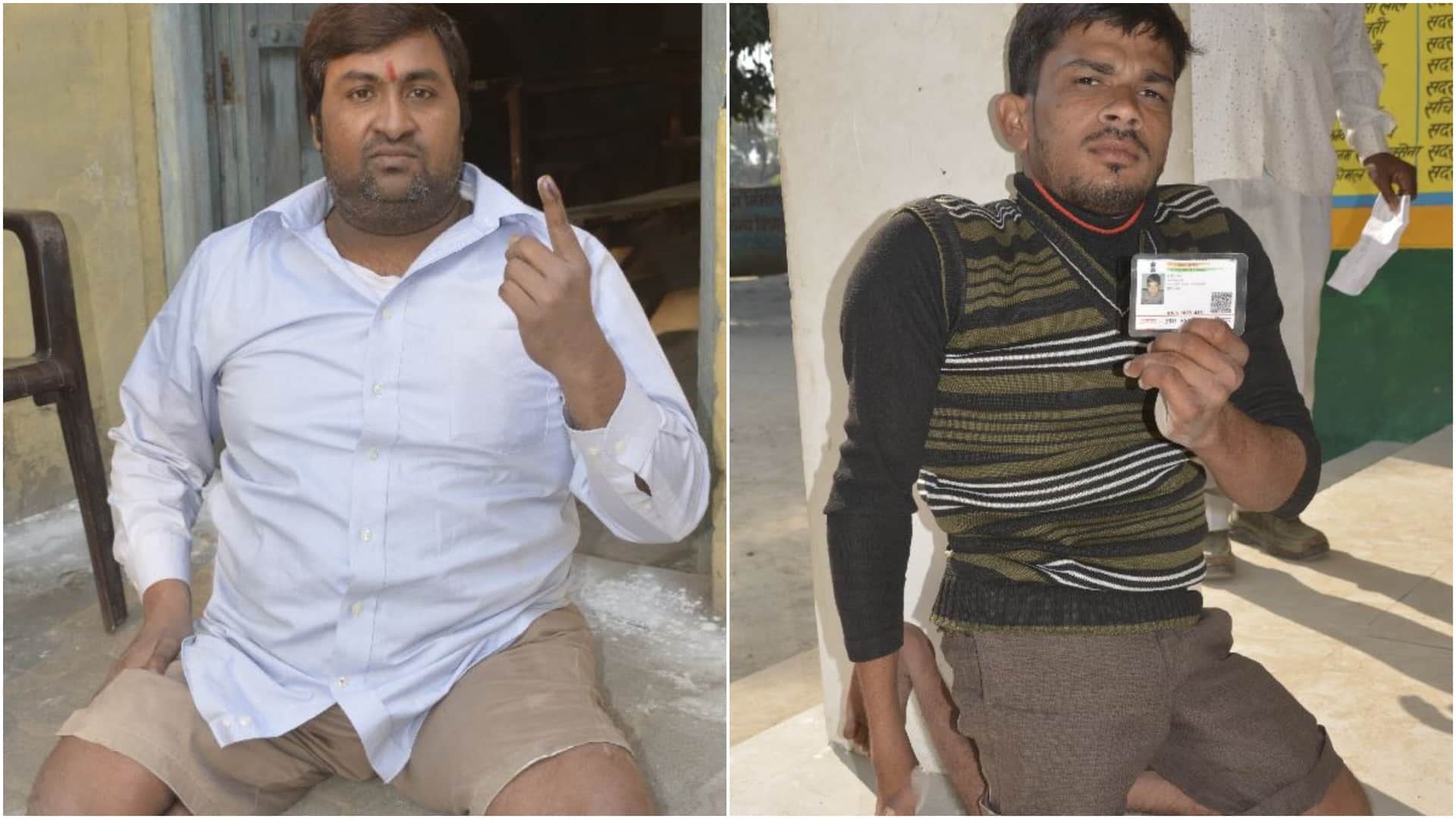 up election 2022 third phase voting saint cast his vote with a Muslim friend in firozabad