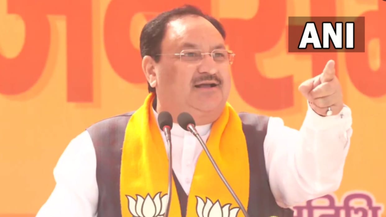 BJP chief addresses a meet in shravasti.