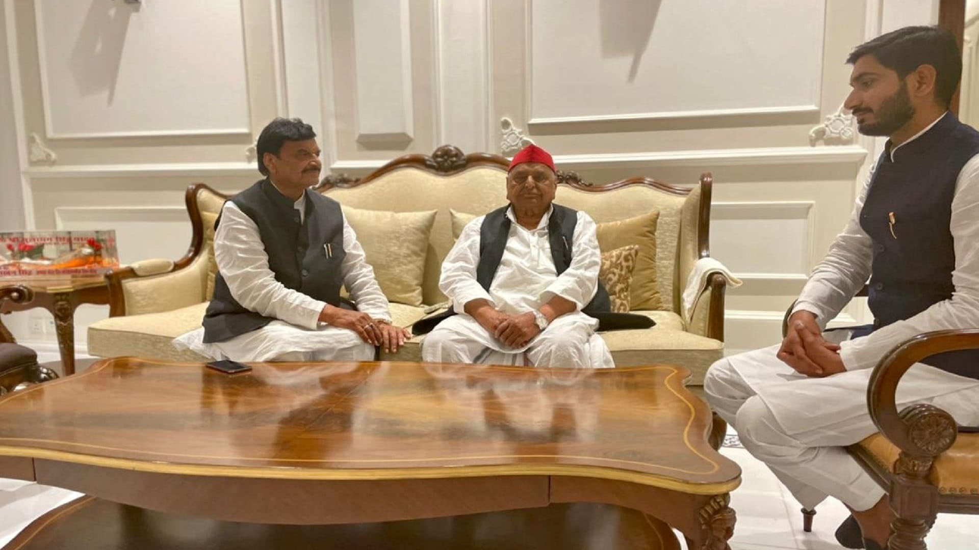 UP Chunav 2022: After years, SP General Secretary Ram Gopal Yadav, seen with younger brother Shivpal said today the figure of 150 seats will be crossed