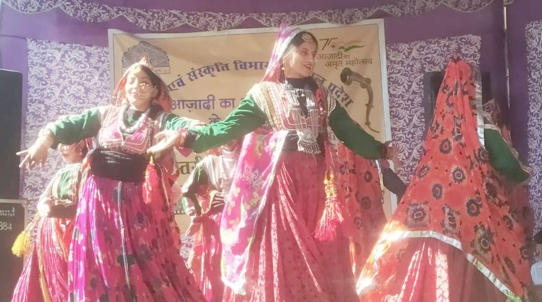 Artists of Saraswati Folk Kala Sangam first in folk dance