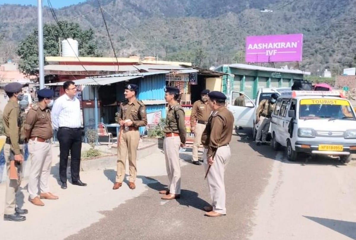 Punjab Vidhan Sabha Election 2022 Voting and Himachal police nakabandi at border area in bilaspur naina devi