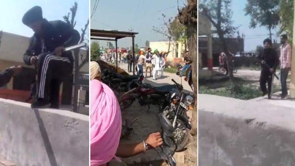 Firing outside polling booth in Zira
