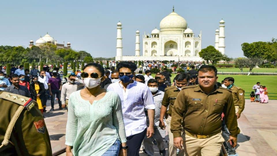 Rakulpreet Singh and Jackky Bhagnani visited the Taj Mahal during Luv Ranjan Wedding in Agra