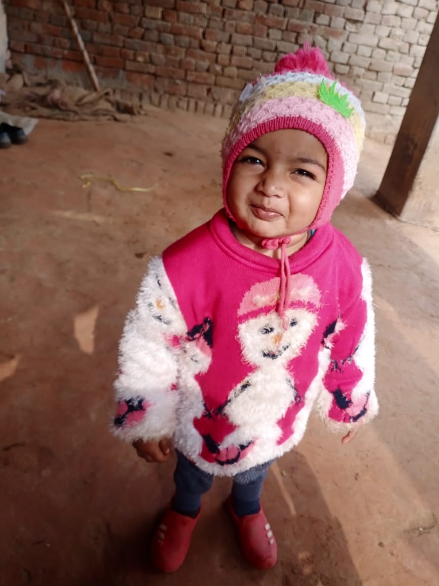 Two and a half year old girl missing while playing outside the house