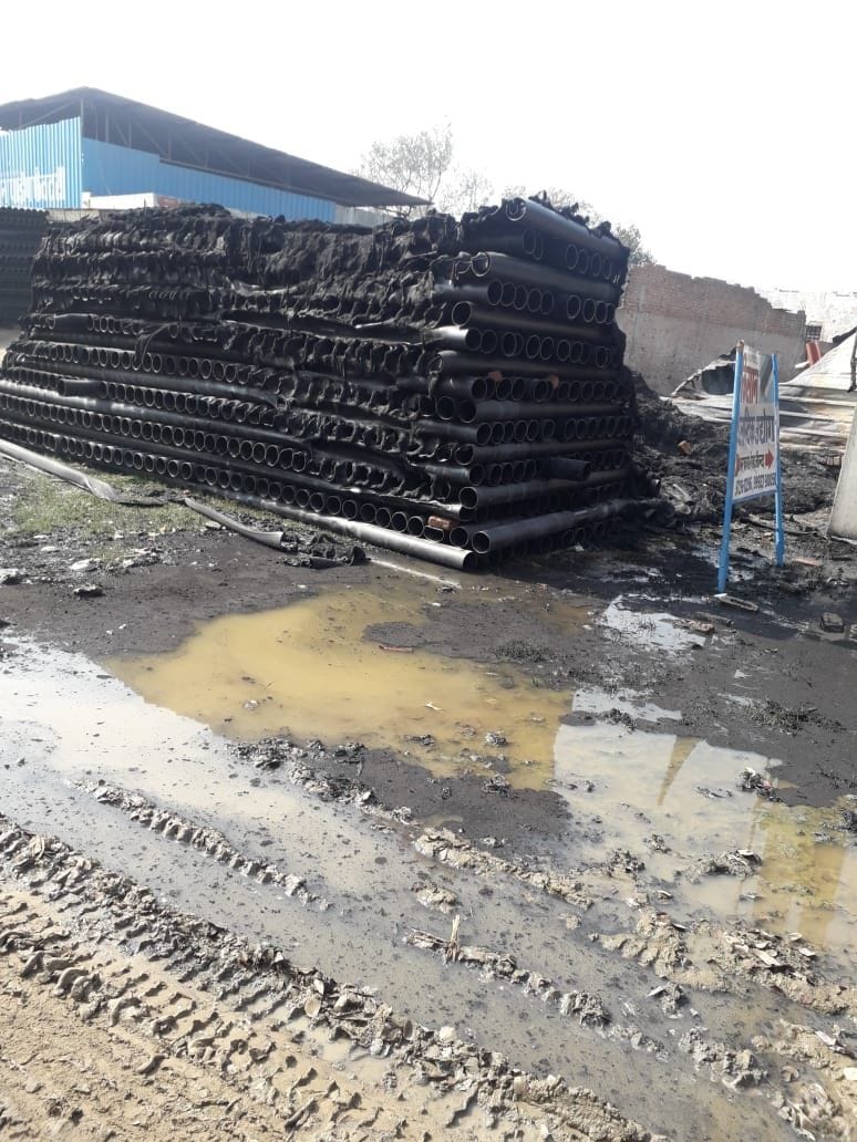 Fire in the pipe-grain factory due to the spark emanating from the transformer