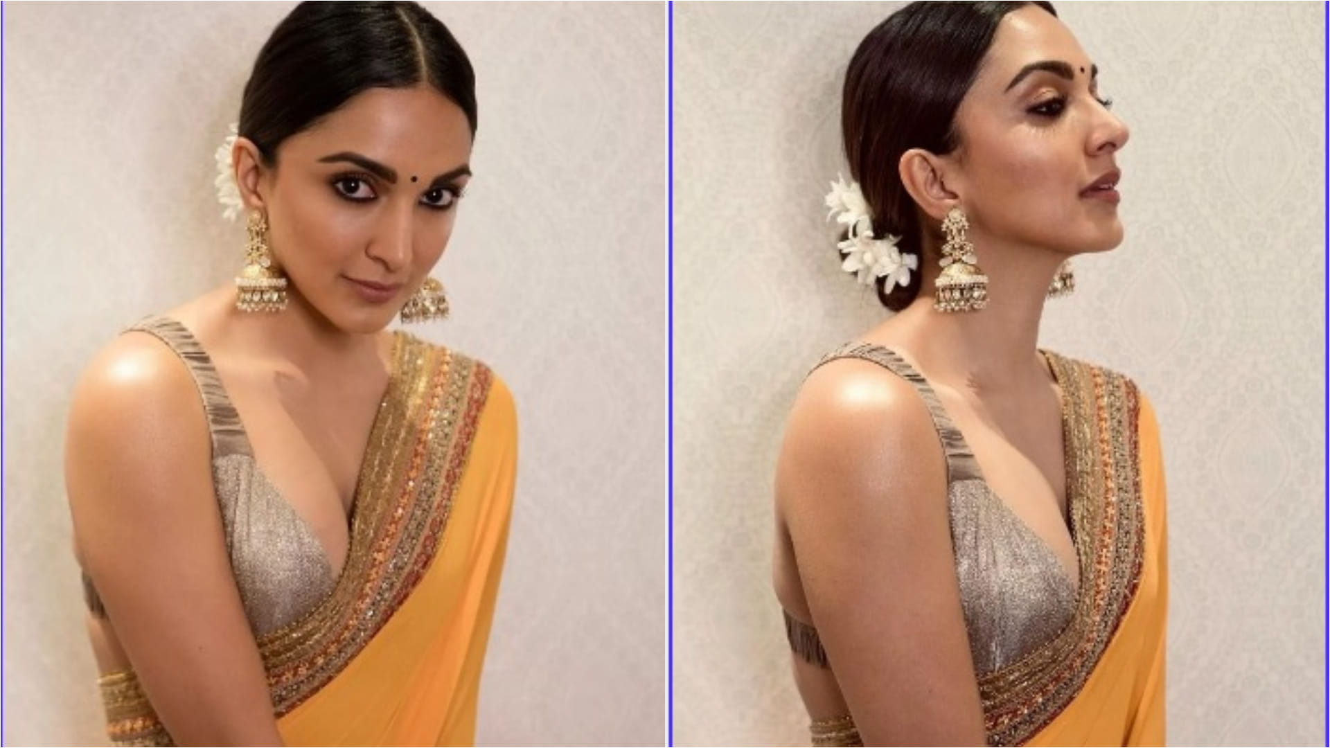 kiara advani looks stunning in dada saheb phalke award film festival wearing yellow saree